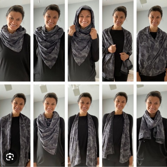 Lululemon Vinyasa scarf- many possible ways to wear it!🖤 - Picture 11 of 11